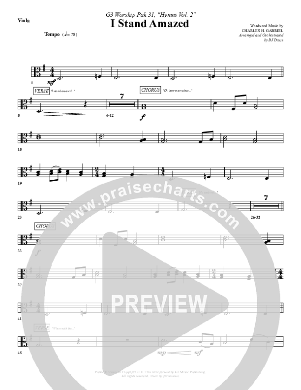 I Stand Amazed Viola (G3 Worship)