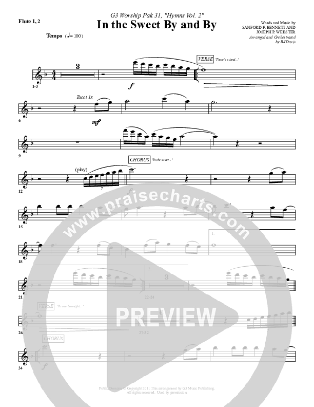 In The Sweet By And By Flute (G3 Worship)