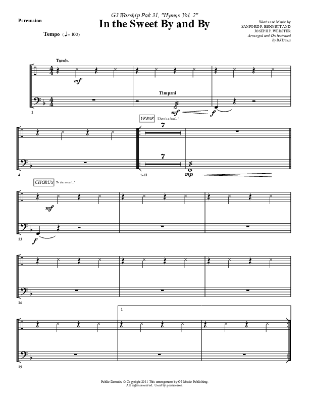 In The Sweet By And By Percussion (G3 Worship)