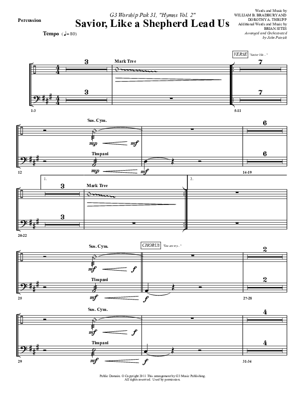 Savior Like A Shepherd Lead Us Percussion (G3 Worship)
