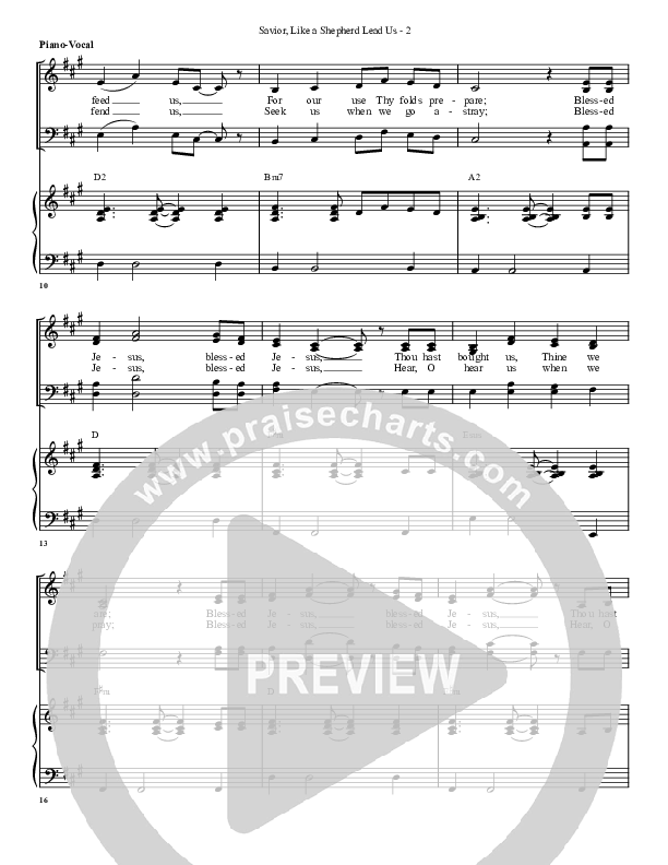 Savior Like A Shepherd Lead Us Piano/Vocal (G3 Worship)