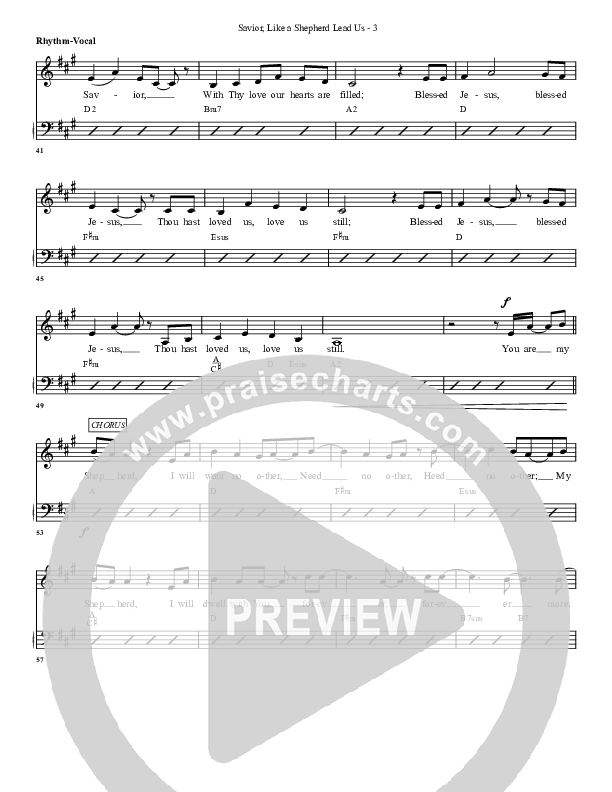 Savior Like A Shepherd Lead Us Rhythm/Vocal (G3 Worship)