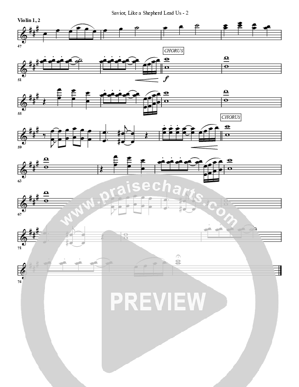 Savior Like A Shepherd Lead Us Violin 1/2 (G3 Worship)