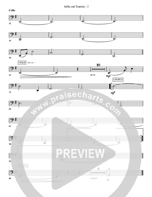 Softly And Tenderly Cello (G3 Worship)