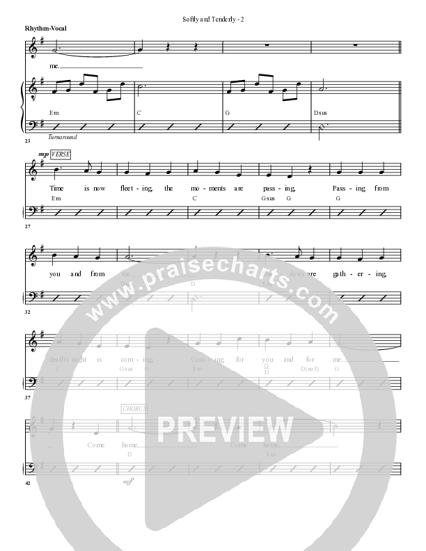 Softly And Tenderly Rhythm/Vocal (G3 Worship)
