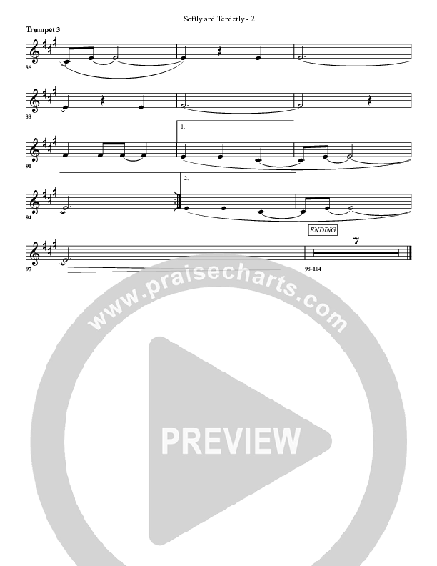 Softly And Tenderly Trumpet 3 (G3 Worship)