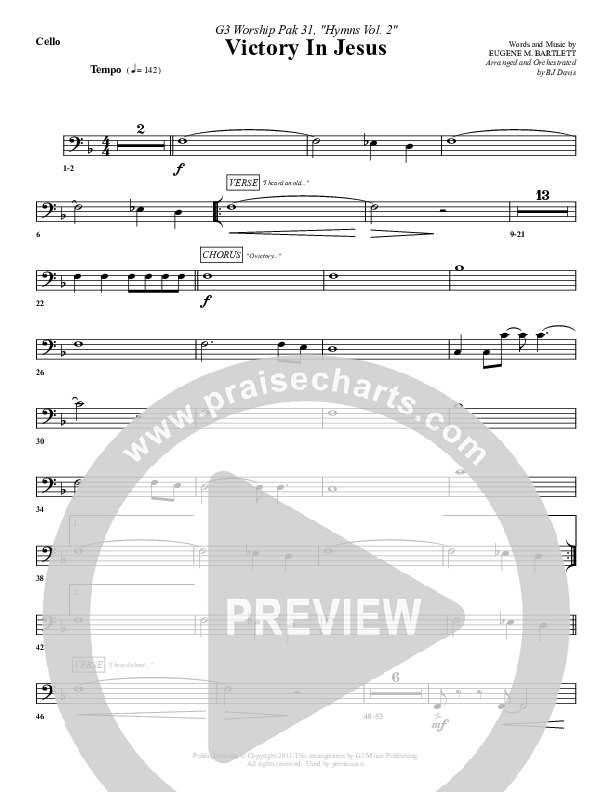 Victory In Jesus Cello (G3 Worship)