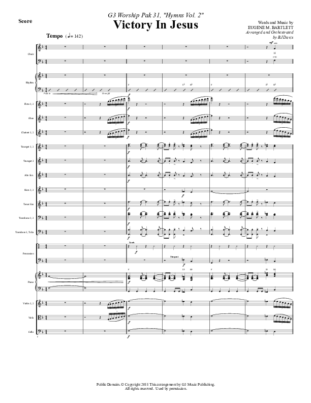 Victory In Jesus Orchestration (G3 Worship)