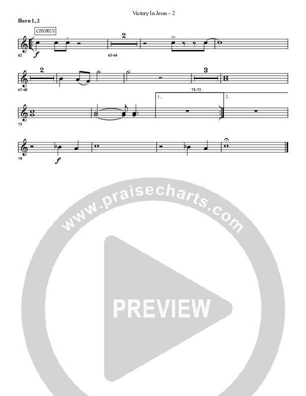 Victory In Jesus French Horn 1/2 (G3 Worship)