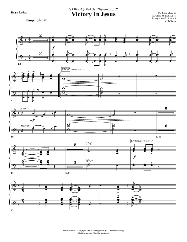 Victory In Jesus Synth Brass (G3 Worship)