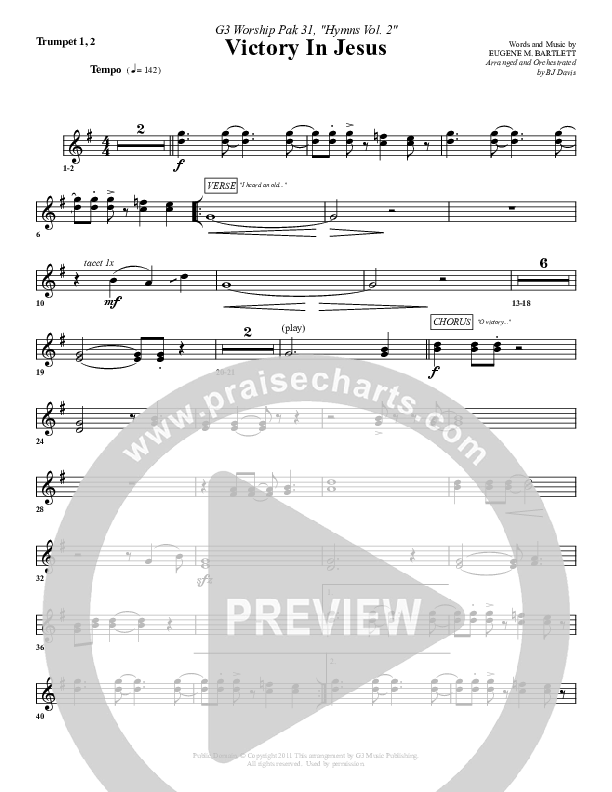 Victory In Jesus Trumpet 1,2 (G3 Worship)