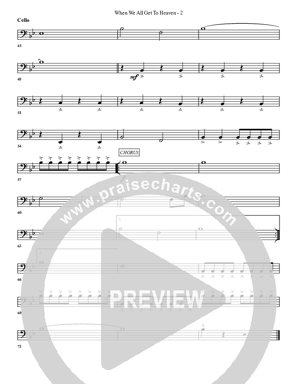 When We All Get To Heaven Cello (G3 Worship)