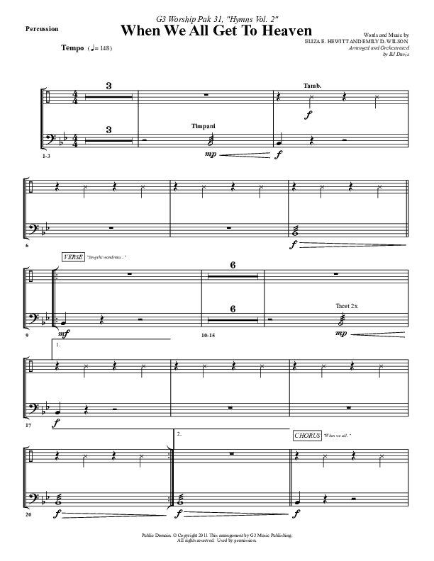 When We All Get To Heaven Percussion (G3 Worship)