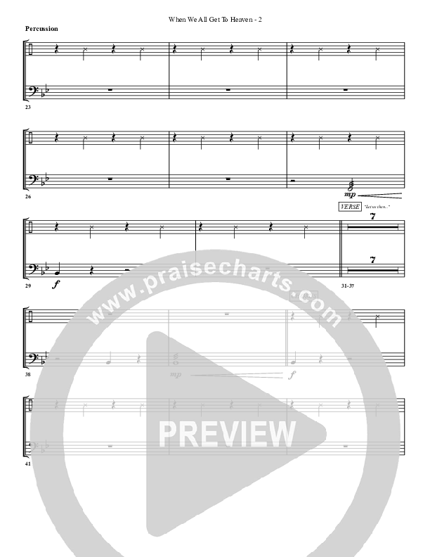 When We All Get To Heaven Percussion (G3 Worship)