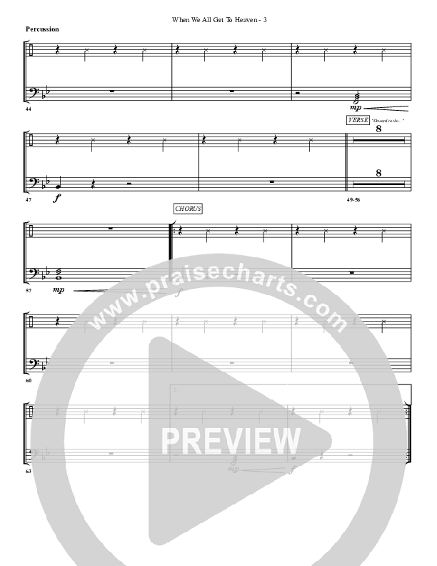 When We All Get To Heaven Percussion (G3 Worship)