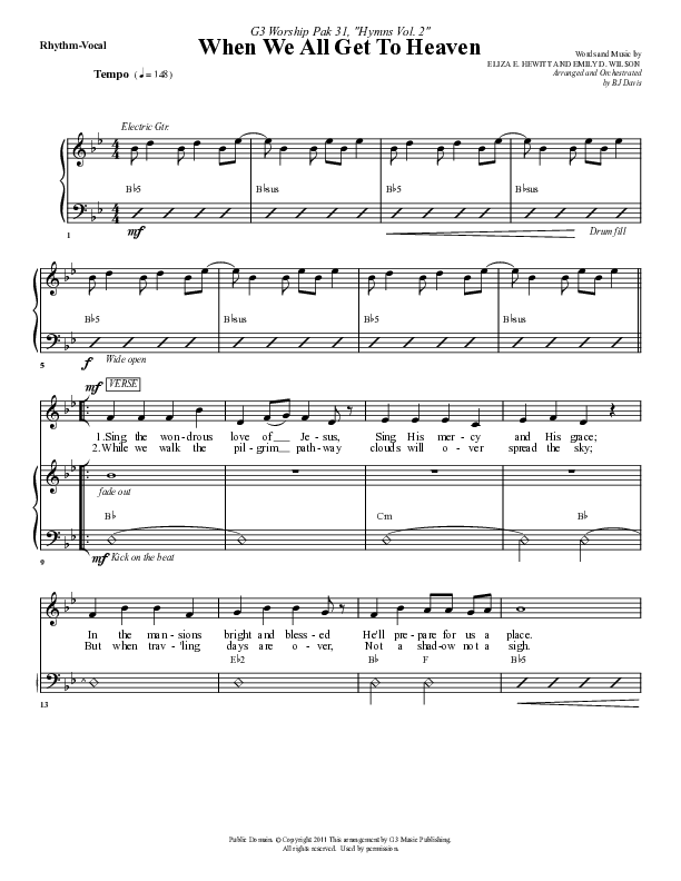 When We All Get To Heaven Rhythm/Vocal (G3 Worship)