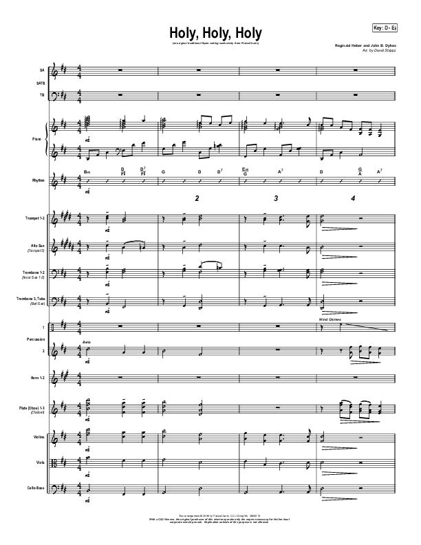Holy Holy Holy Conductor's Score (PraiseCharts / Traditional Hymn)