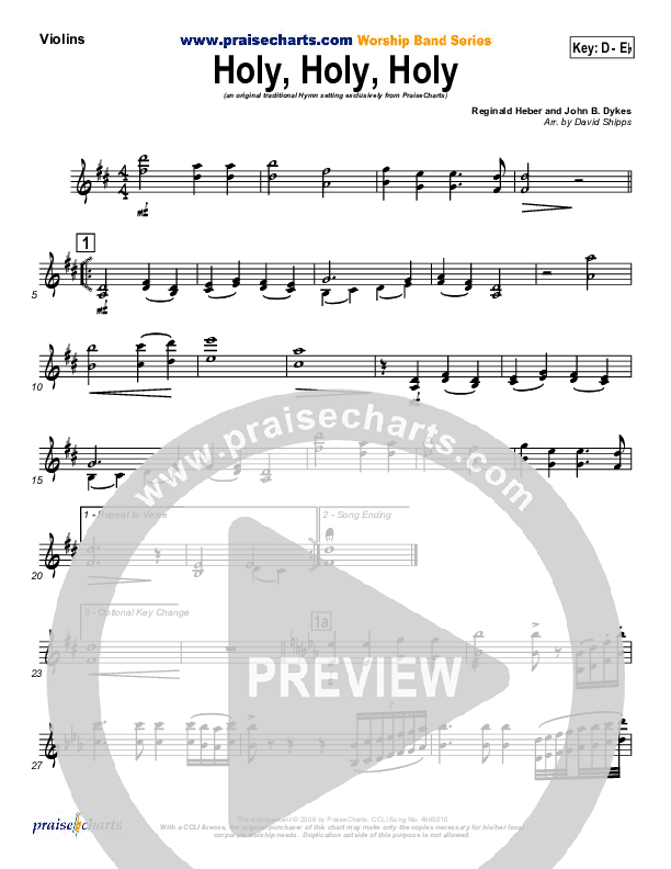 Holy Holy Holy String Pack (PraiseCharts / Traditional Hymn)