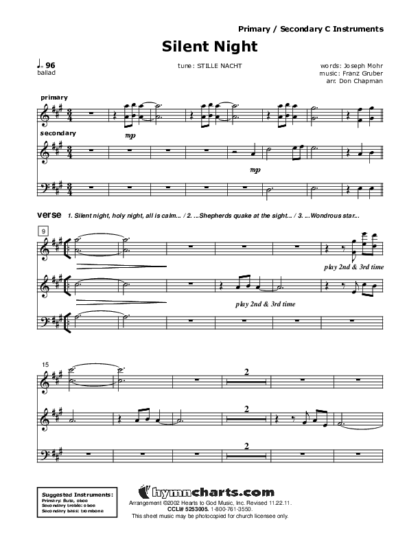 Silent Night C Instruments (Don Chapman)