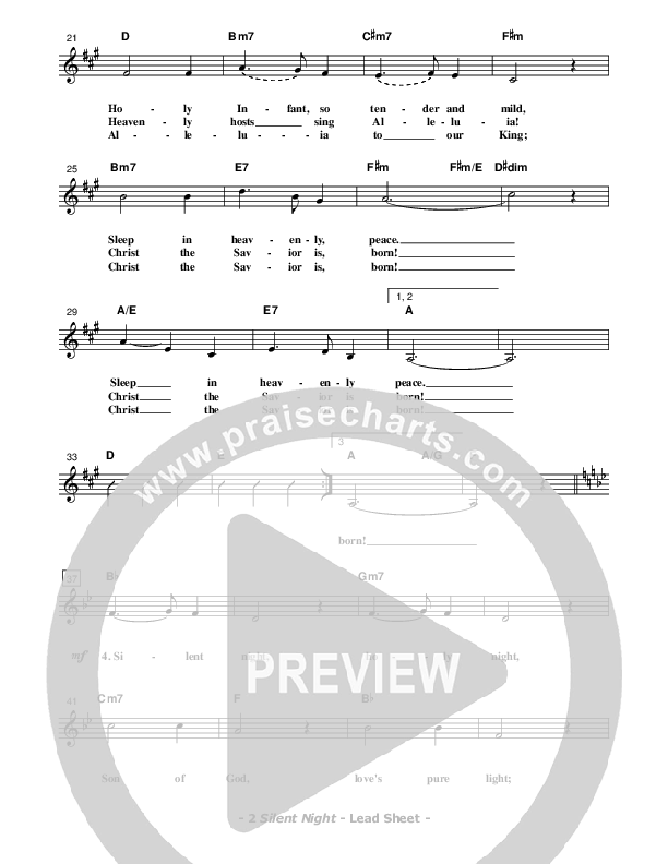 Silent Night Lead Sheet (Don Chapman)