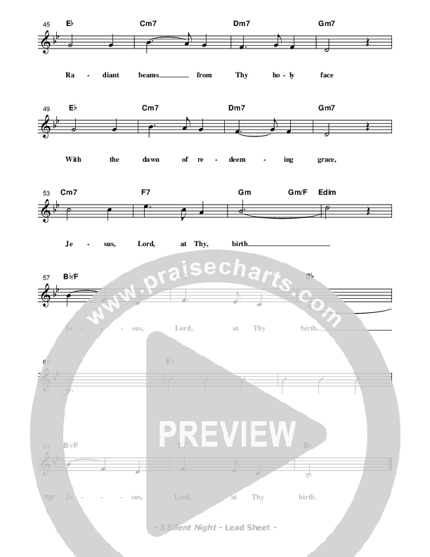 Silent Night Lead Sheet (Don Chapman)