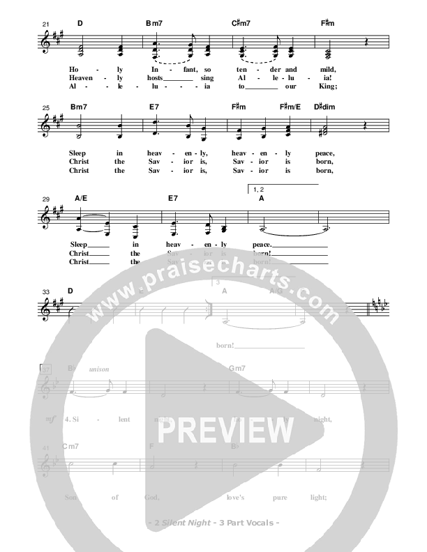 Silent Night Lead Sheet (SAT) (Don Chapman)