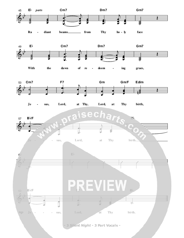 Silent Night Lead Sheet (SAT) (Don Chapman)
