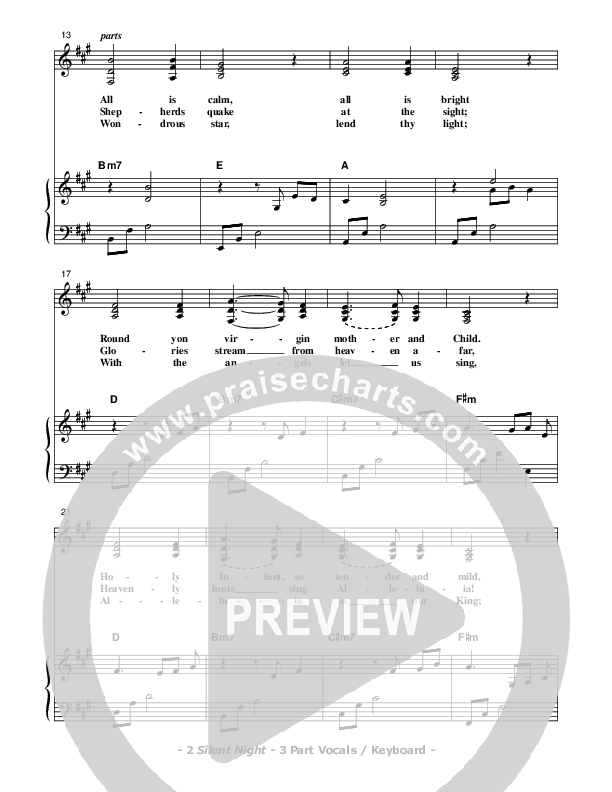 Silent Night Piano/Vocal (SAT) (Don Chapman)