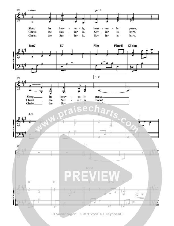 Silent Night Piano/Vocal (SAT) (Don Chapman)