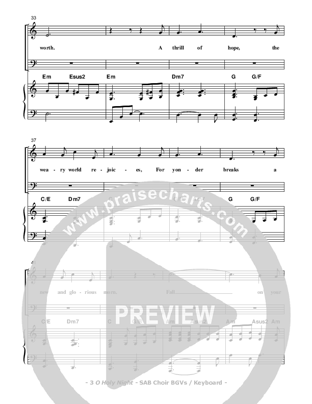 O Holy Night Choir Sheet (Don Chapman)