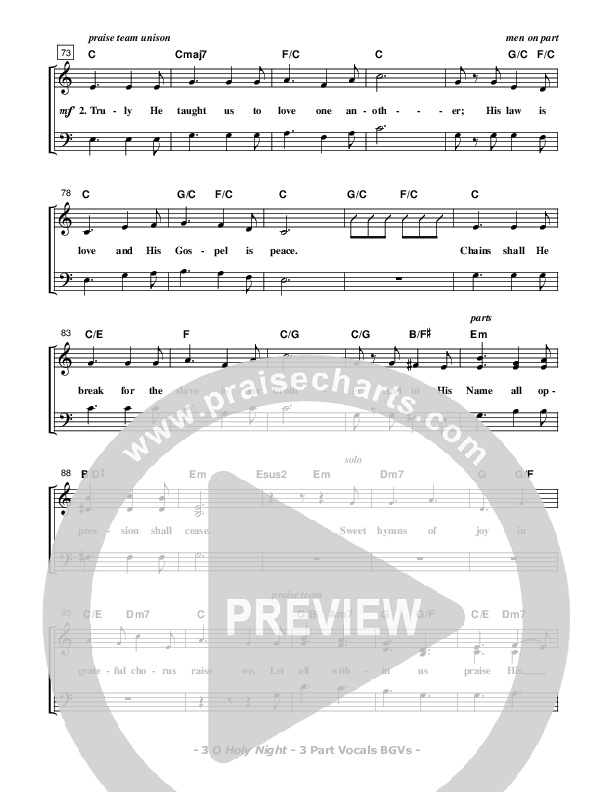 O Holy Night Lead Sheet (SAT) (Don Chapman)