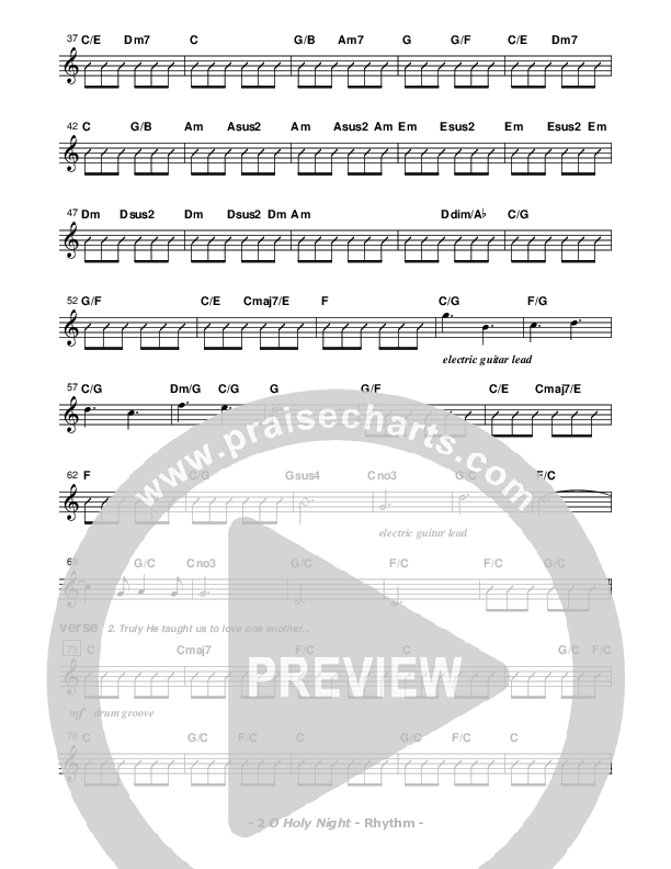 O Holy Night Rhythm Chart (Don Chapman)