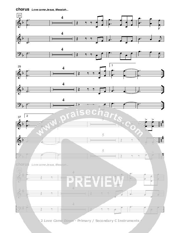 Love Came Down C Instruments (Don Chapman)