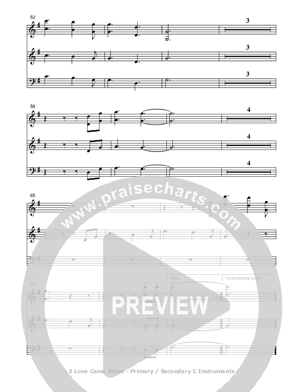 Love Came Down C Instruments (Don Chapman)