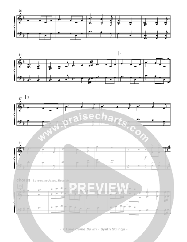 Love Came Down Synth Strings (Don Chapman)