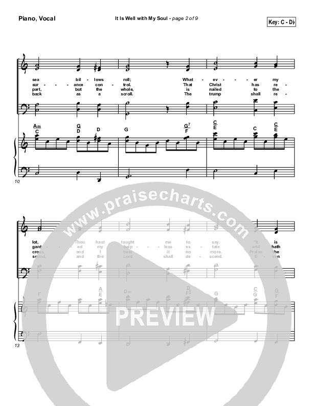 It is Well With My Soul Piano/Vocal (SATB) (PraiseCharts / Traditional Hymn)