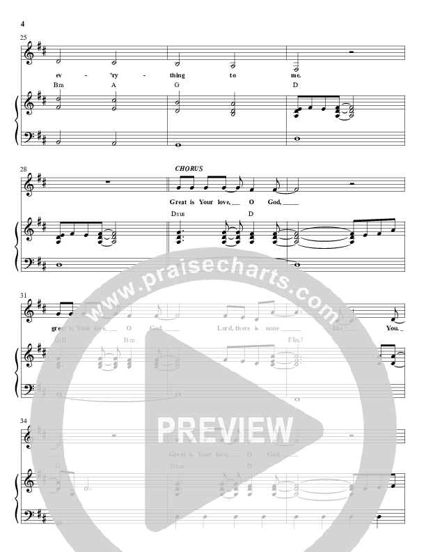 Great Is Your Love Lead & Piano (Planetshakers)