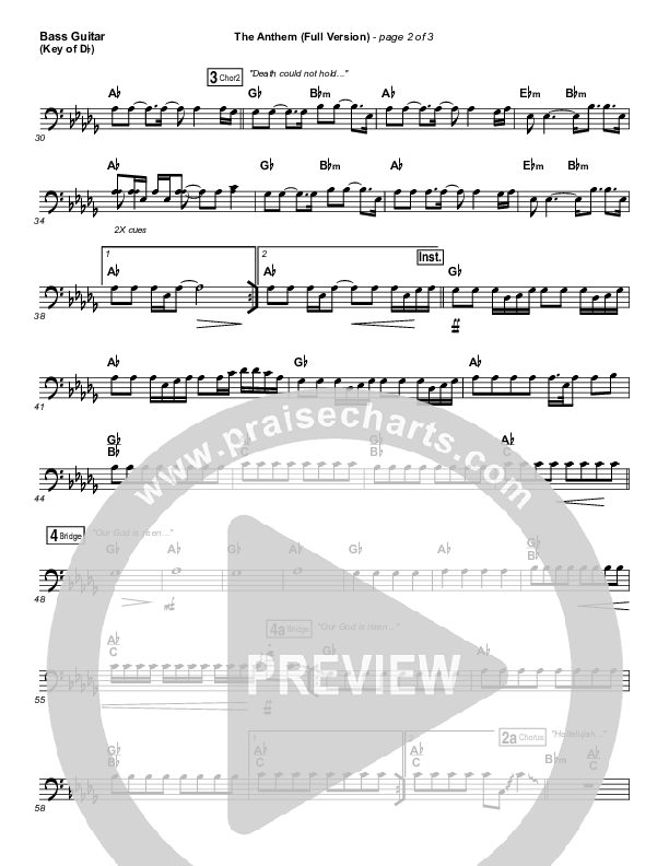 The Anthem (Full Version) (Live) Bass Guitar (Planetshakers)