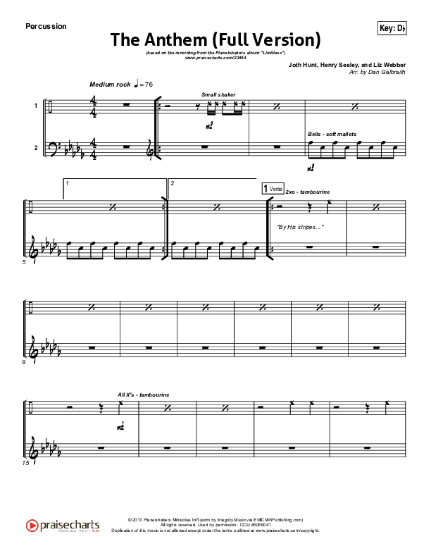 The Anthem (Full Version) (Live) Percussion (Planetshakers)