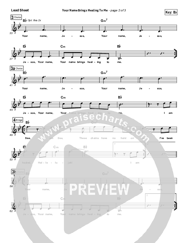 Your Name Brings Healing To Me Lead (SAT) (Planetshakers)