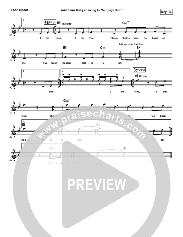 Your Name Brings Healing To Me Lead (SAT) (Planetshakers)