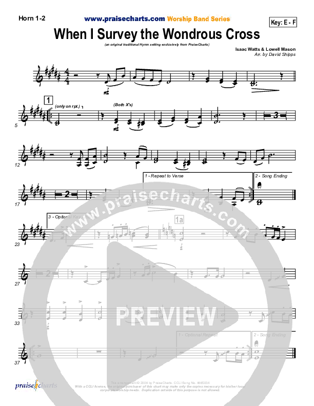 When I Survey The Wondrous Cross Brass Pack (PraiseCharts / Traditional Hymn)