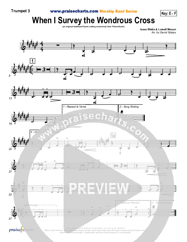 When I Survey The Wondrous Cross Brass Pack (PraiseCharts / Traditional Hymn)