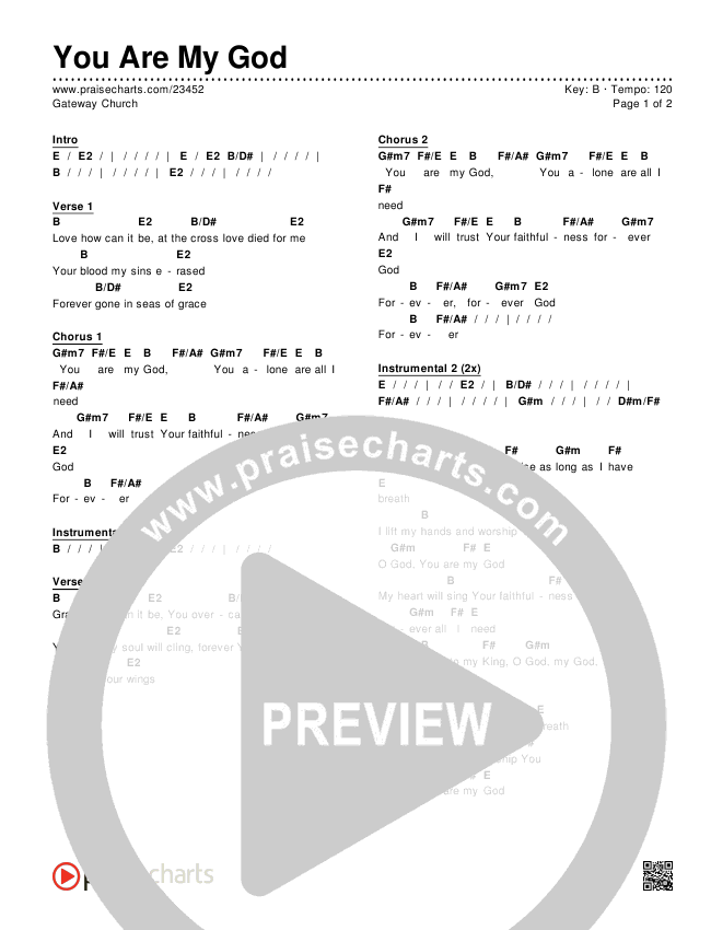 You Are My God Chords & Lyrics (Gateway Devotions)