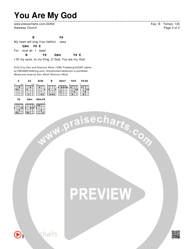 You Are My God Chords & Lyrics (Gateway Devotions)