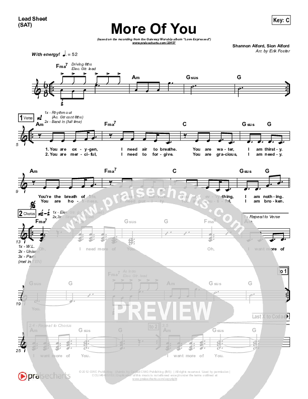 More Of You Lead (SAT) (Gateway Devotions)