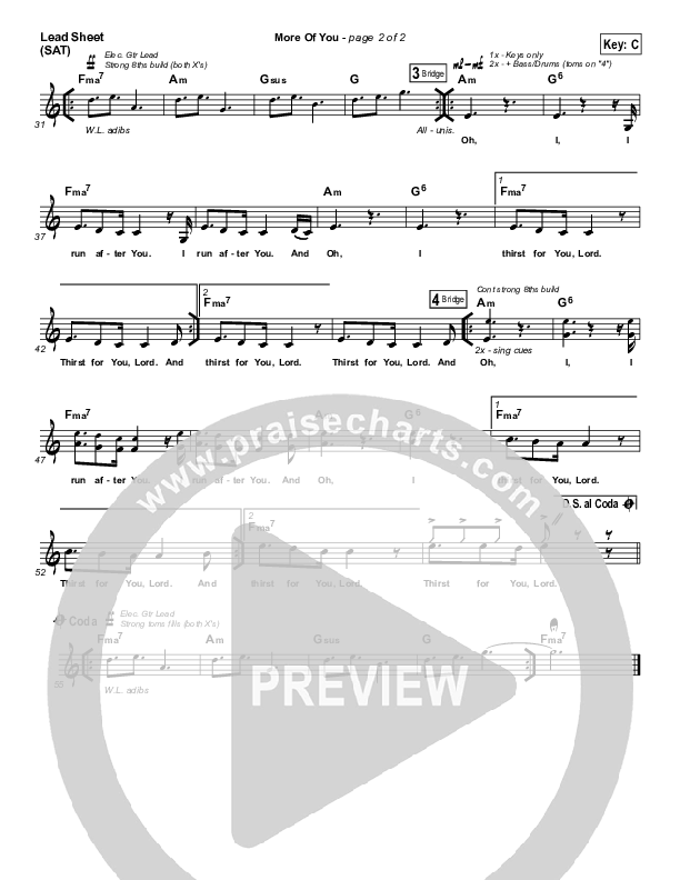 More Of You Lead (SAT) (Gateway Devotions)