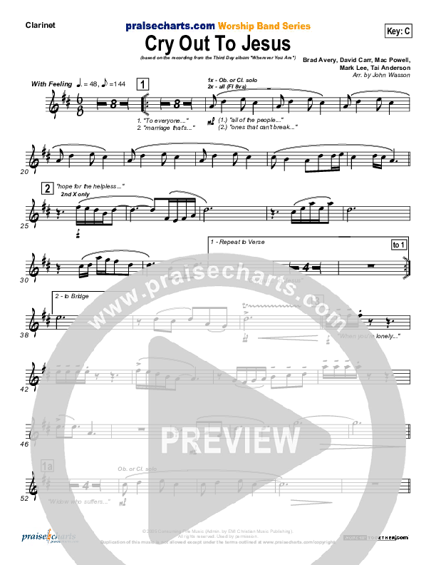 Cry Out To Jesus Wind Pack (Third Day)