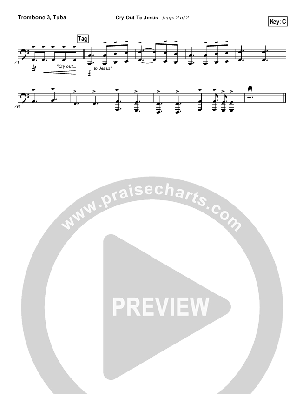 Cry Out To Jesus Trombone 3/Tuba (Third Day)