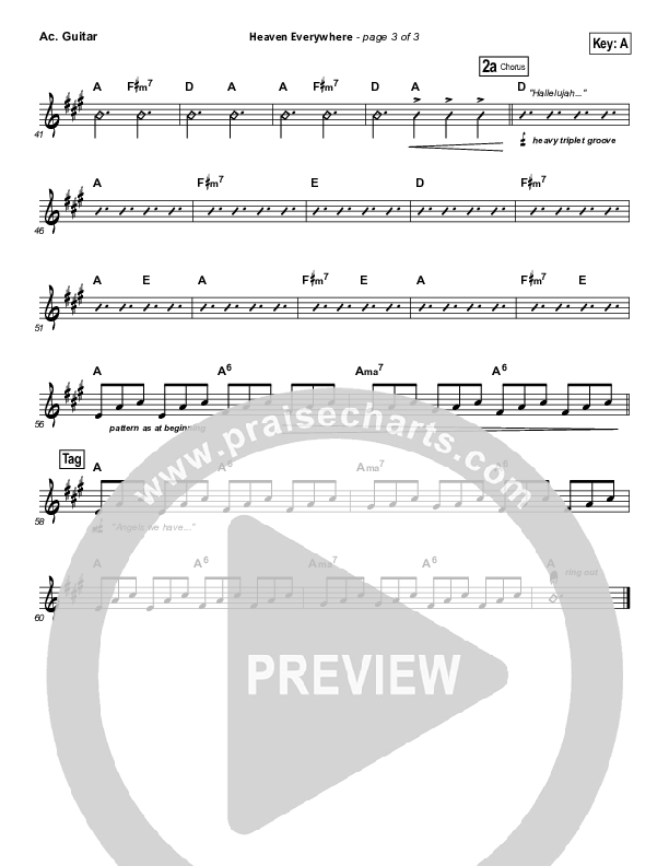 Heaven Everywhere Acoustic Guitar (Francesca Battistelli)